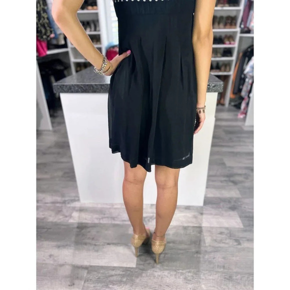 Sue Wong Black Dotted Silk Cocktail Dress $288 - Picture 7 of 9